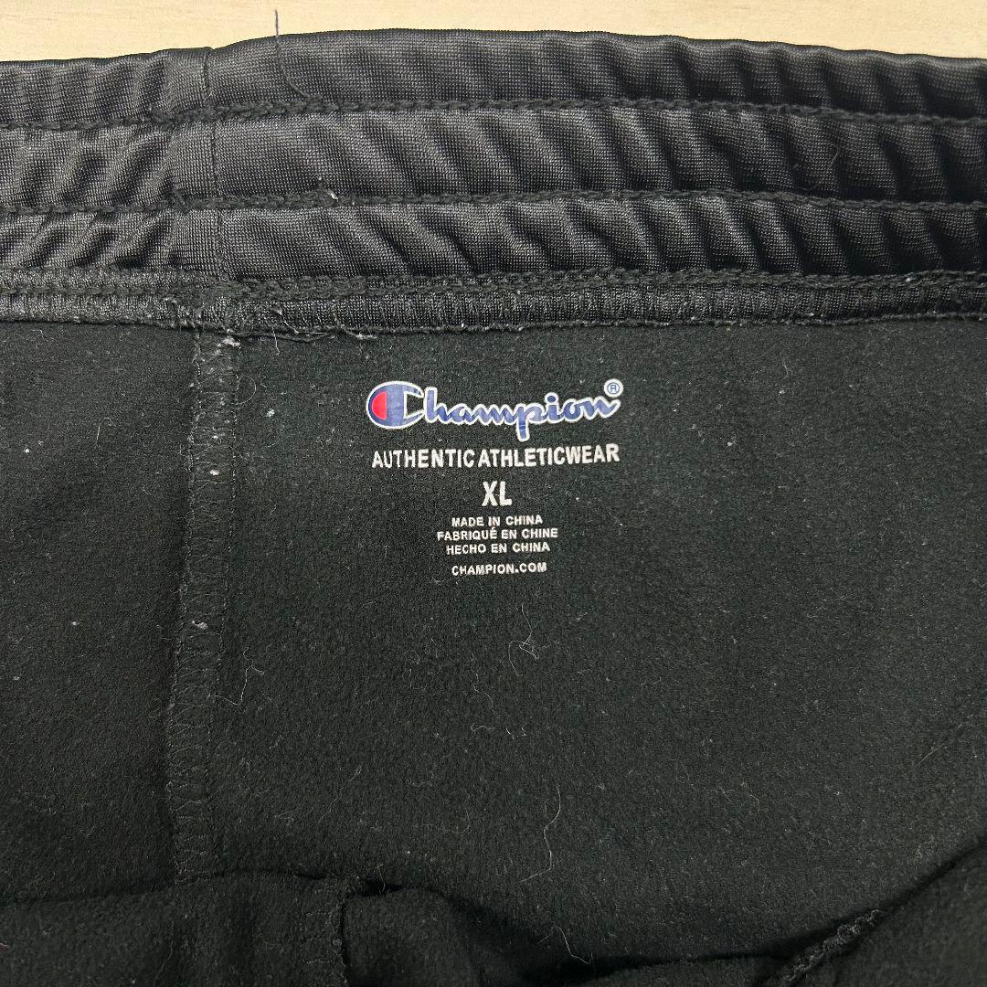 Champion 黒 ジャージ パンツ サイドストライプ