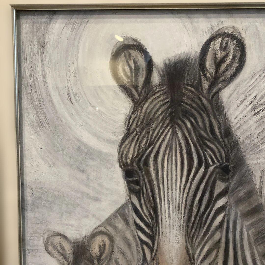 しまうまの絵　大型　作者不明