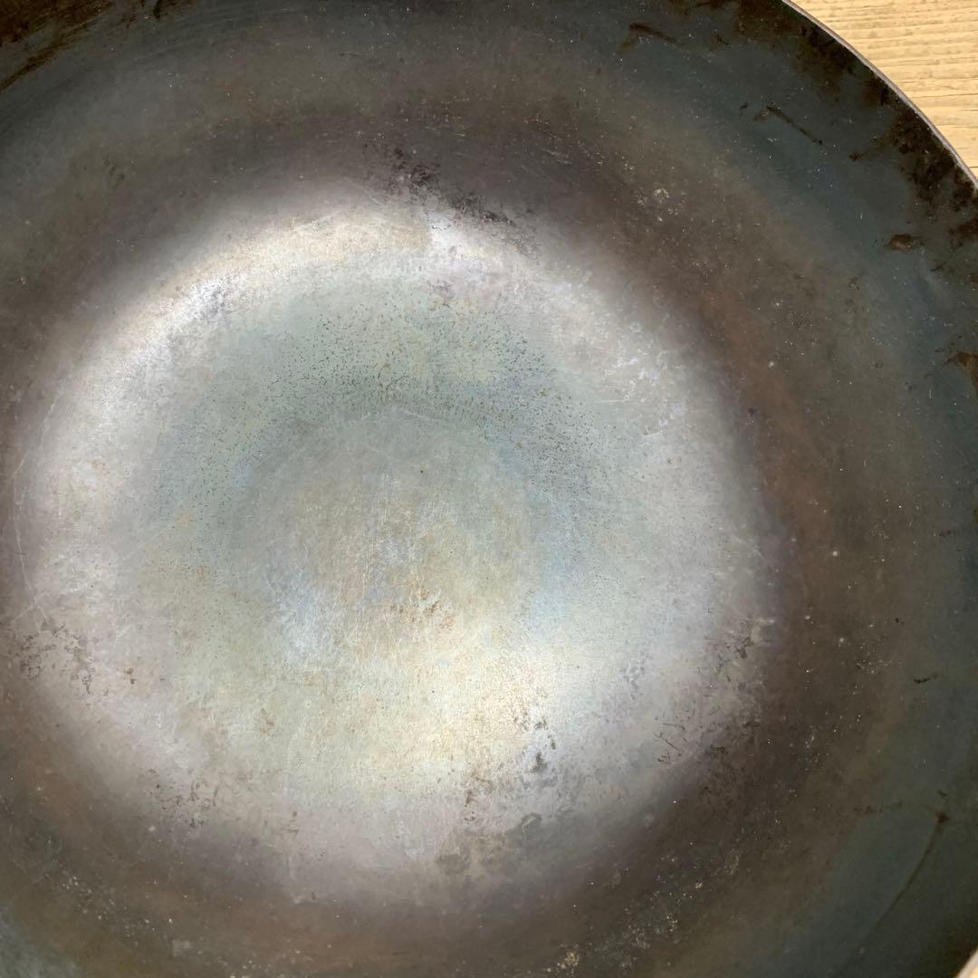 山田工業所 鉄打出 片手 中華鍋 平底 27cm（1.6mm厚）