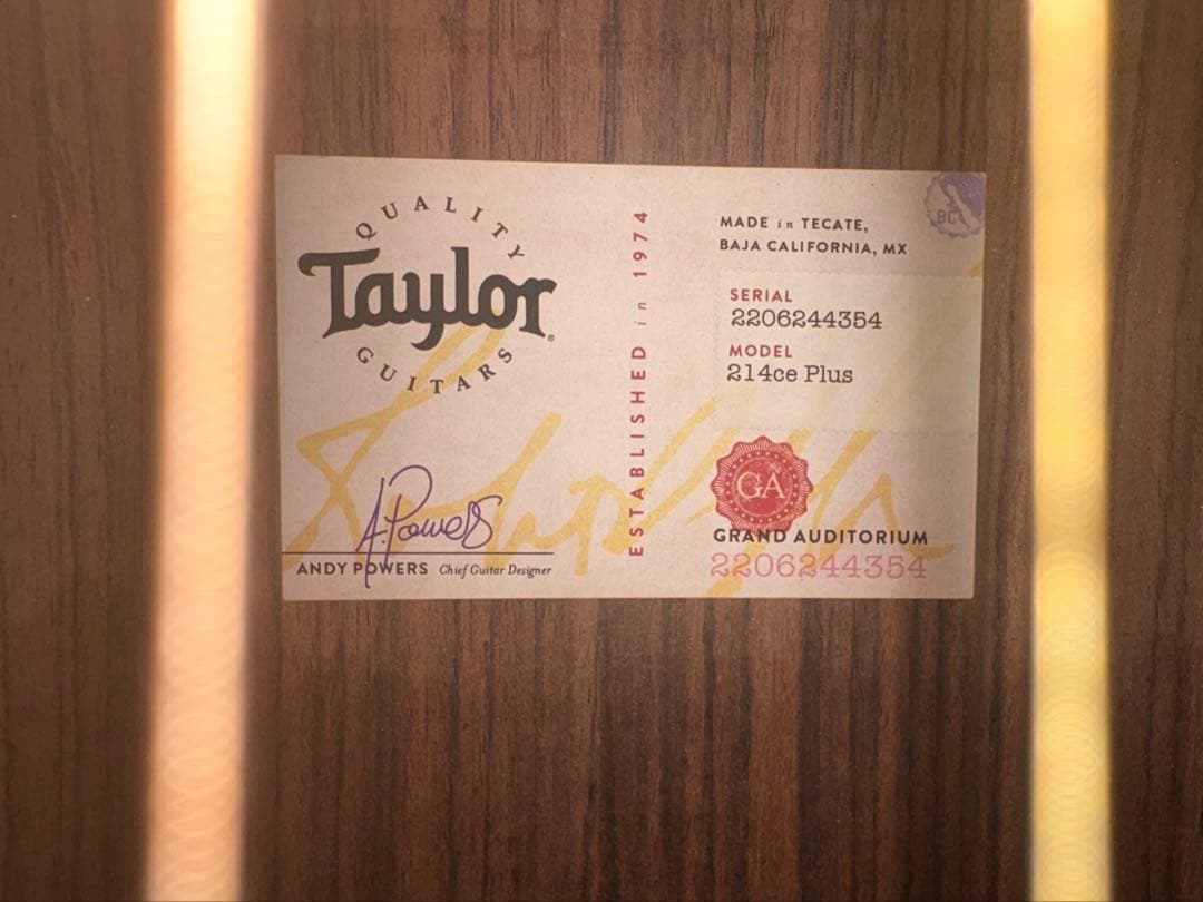 Taylor 214ce Plus ハードケース付き