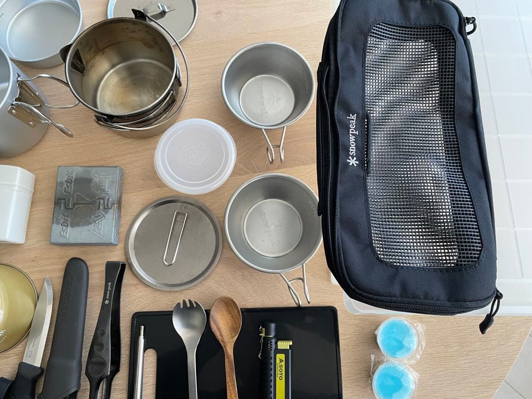 スノーピーク　調理器具・シェラカップ・メスティン・モーラナイフなどまとめ売り