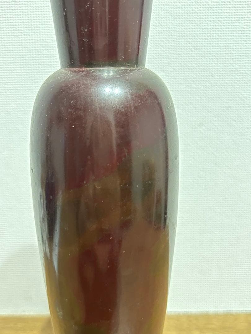 人間国宝　須貝庄三　花瓶　朱銅　伝統工芸品　一輪挿し