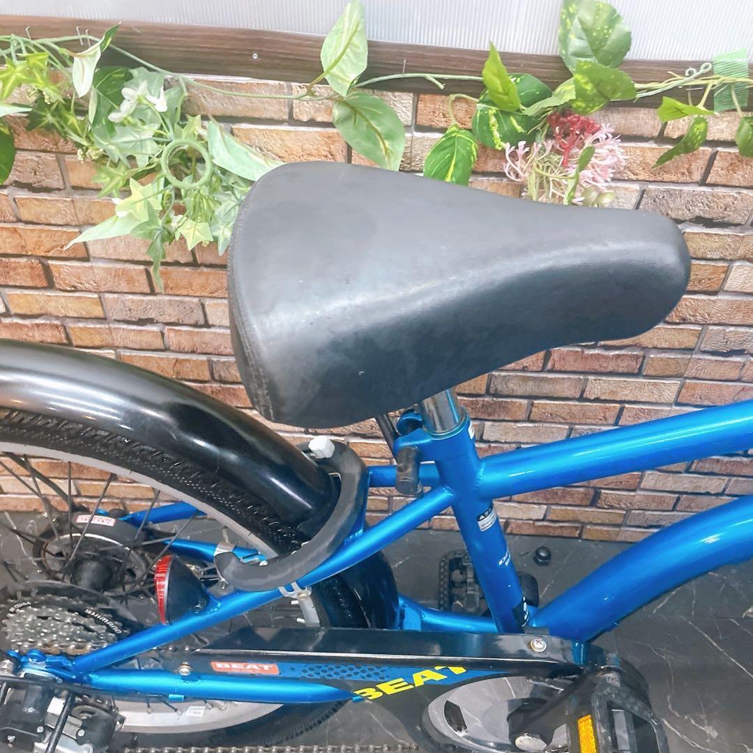 【21】子供用自転車 子供車 DRIDE ブルー 20インチ 外装変速付き