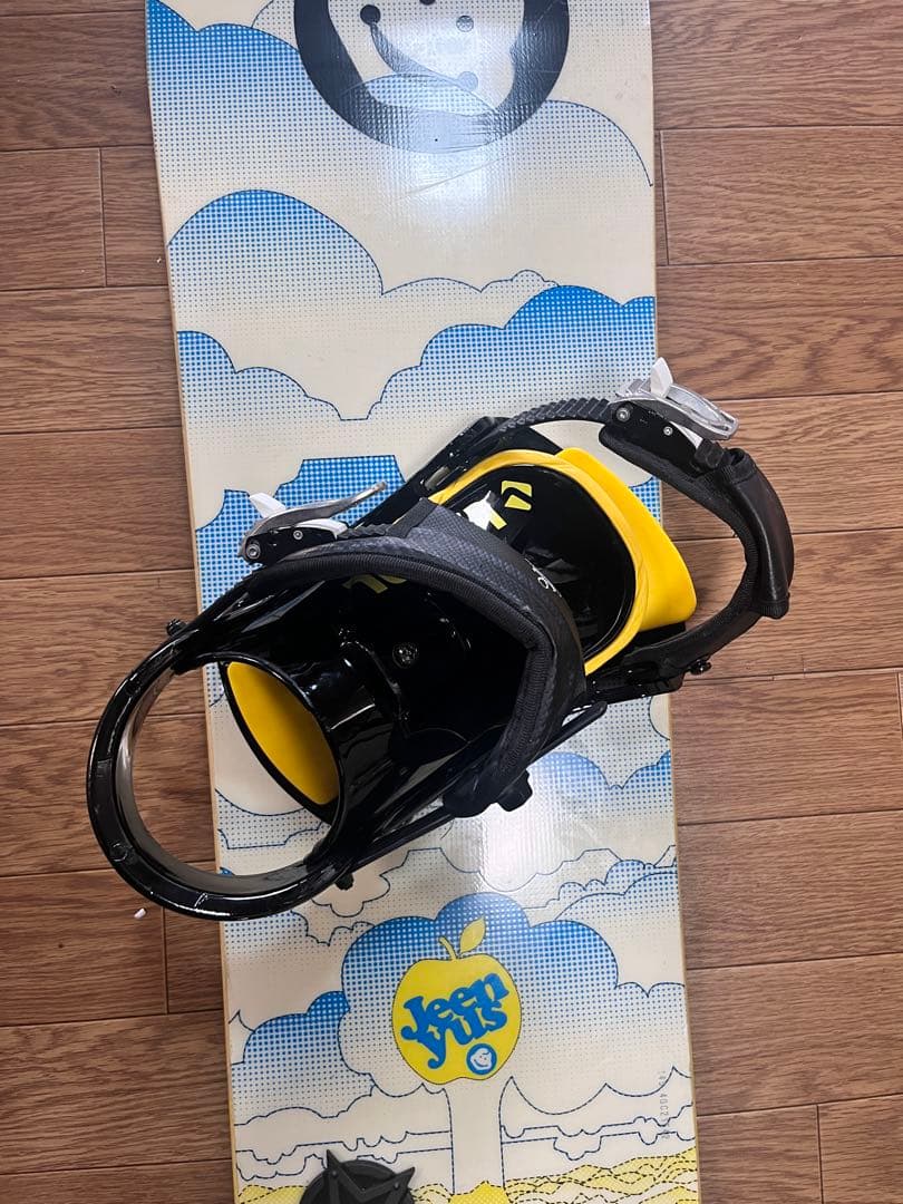 スノーボード147cm、ビンデイング付け