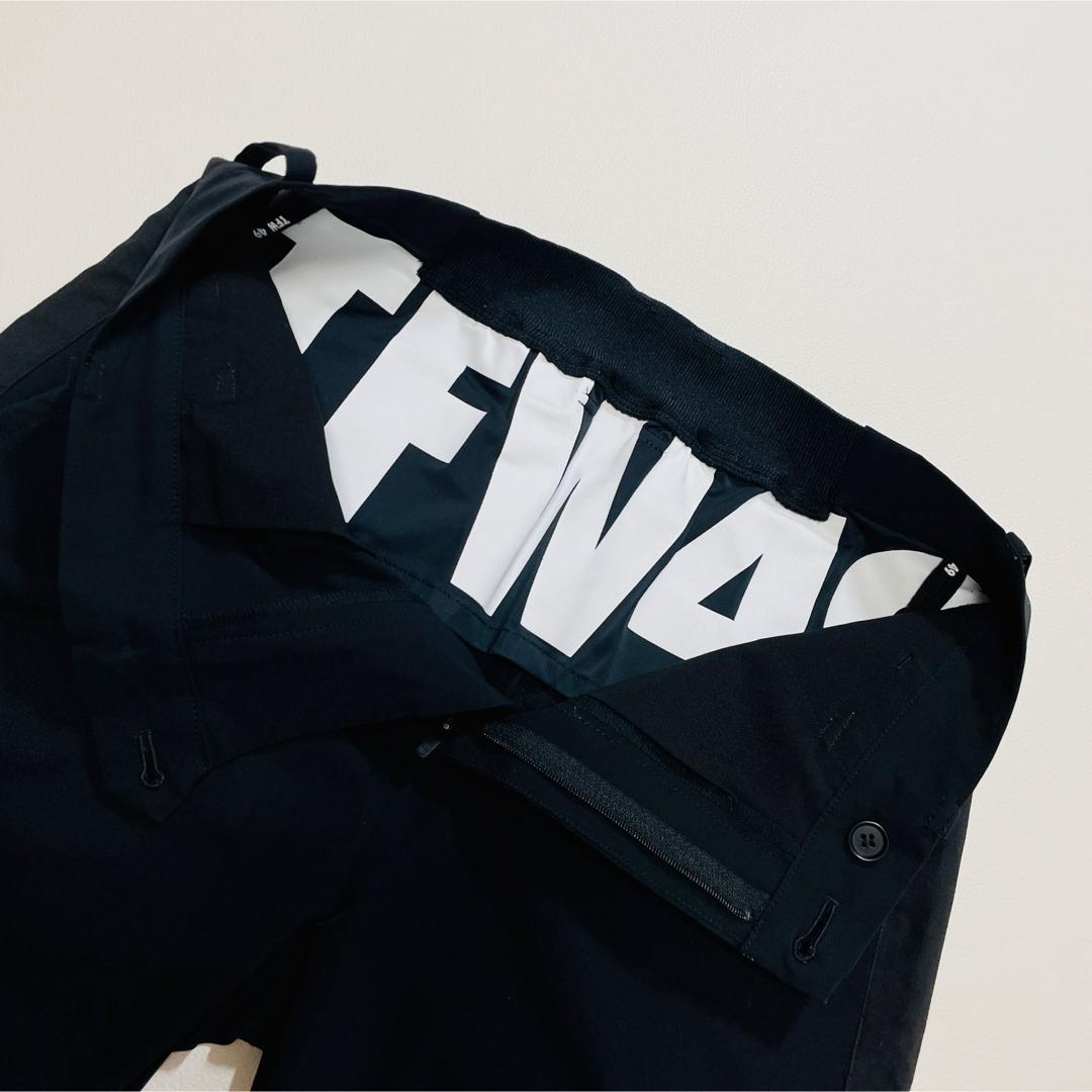 6772【美品】TFW49 サイドメッシュ　ストレッチパンツ　ブラック