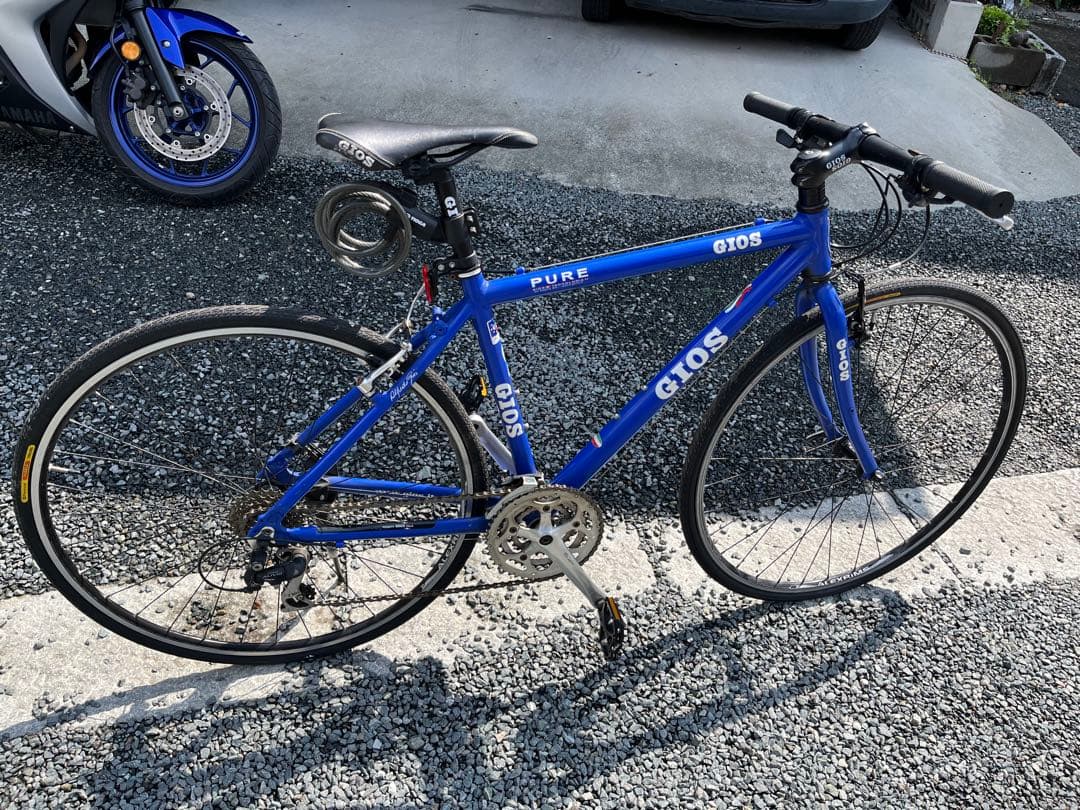 熊本　GIOS PUREの青いクロスバイク　46