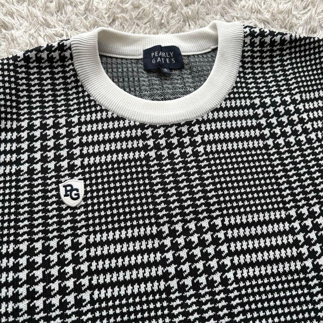 ★美品★ PEARLY GATES ストレッチ ニット グレンチェック Lサイズ