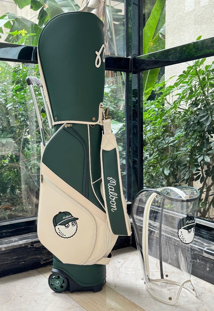 【即発送】キャスター付きキャディバッグマルボンゴルフブラウン