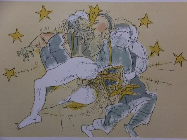 池田満寿夫　直筆サイン『おんな・おとこヨリ　女みたいに乗ってくれ』1010U