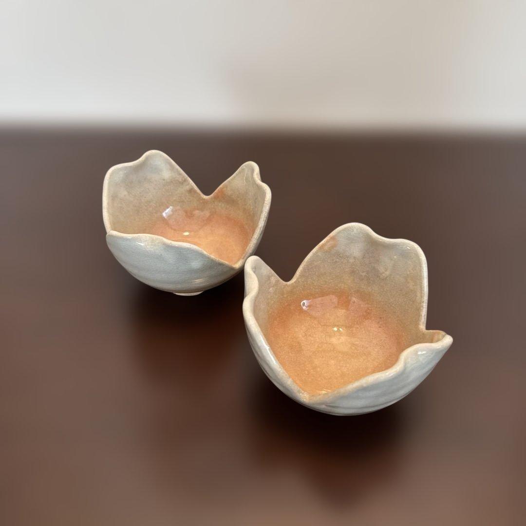 萩焼　割山椒小鉢2客