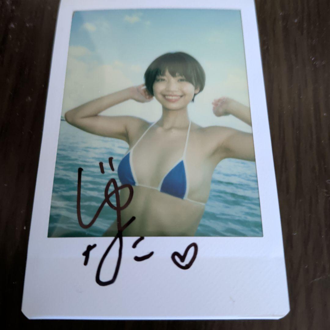 小坂田純奈　直筆サインチェキ　青ビキニ5枚セット