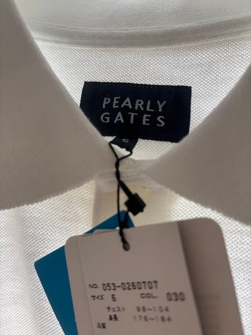 PEARLY GATES メンズシャツ サイズ6 ホワイト