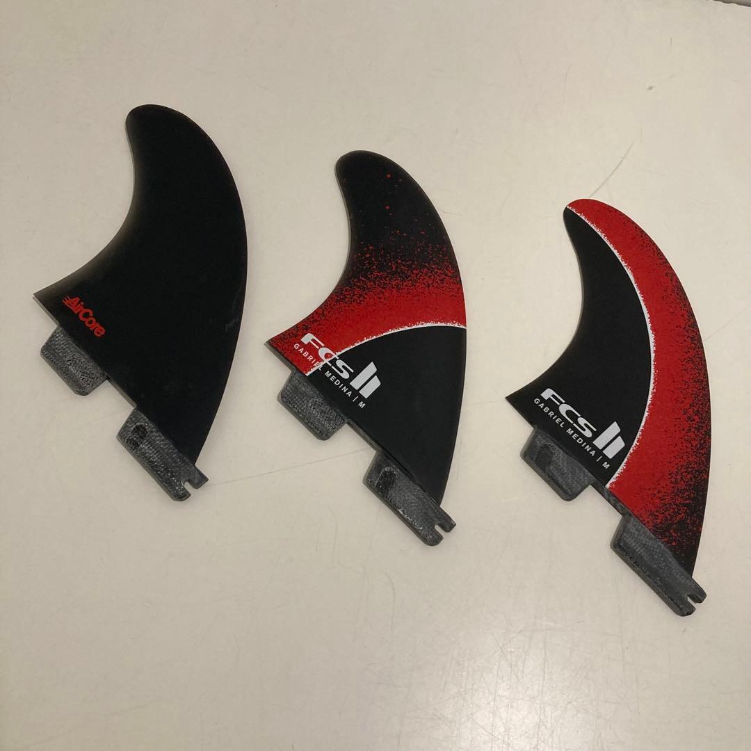新品 正規 サーフィン フィン FCS II ガブリエル メディーナ レッド M