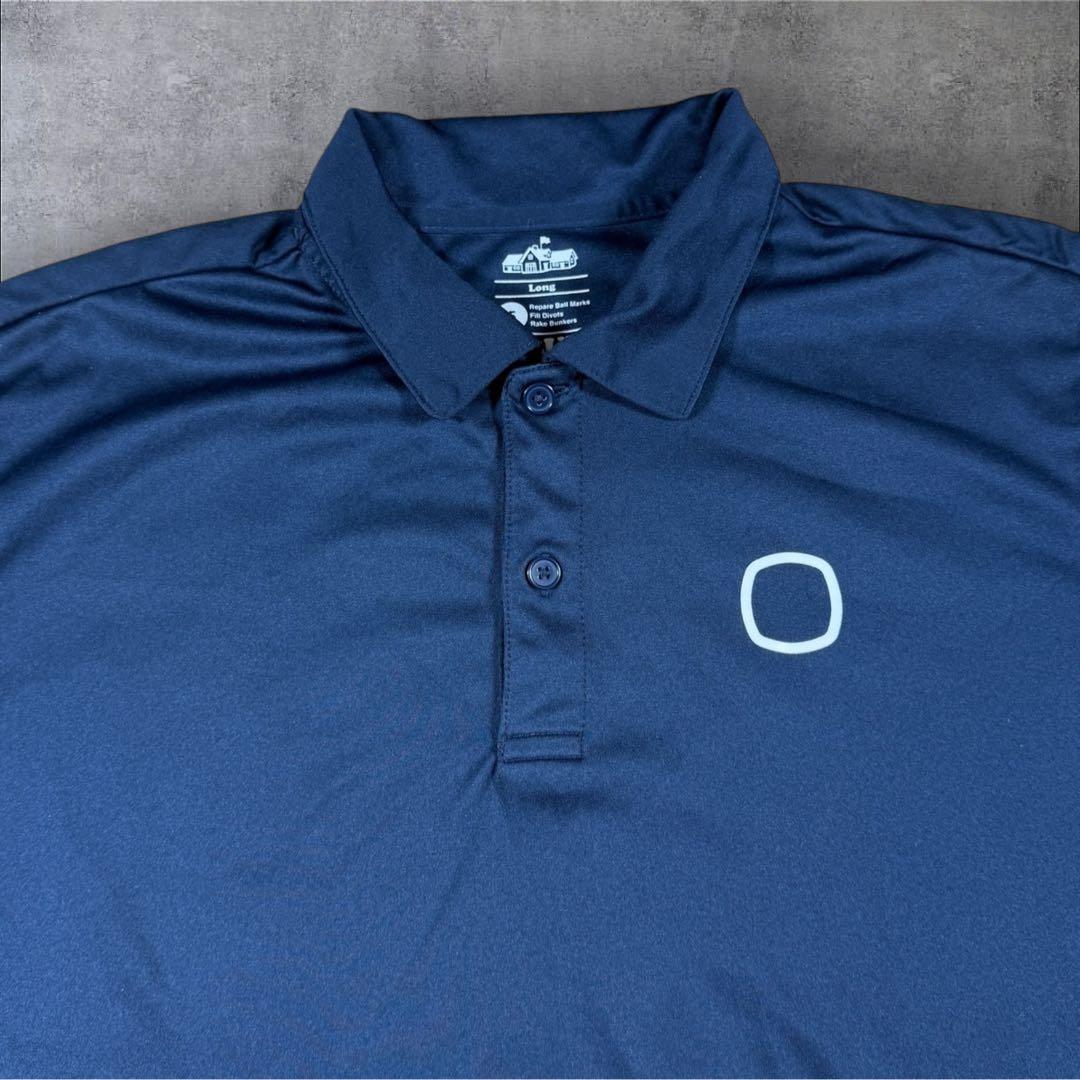 美品 CLUBHAUS クラブハウス ポロシャツ ストレッチ 速乾 ネイビー L