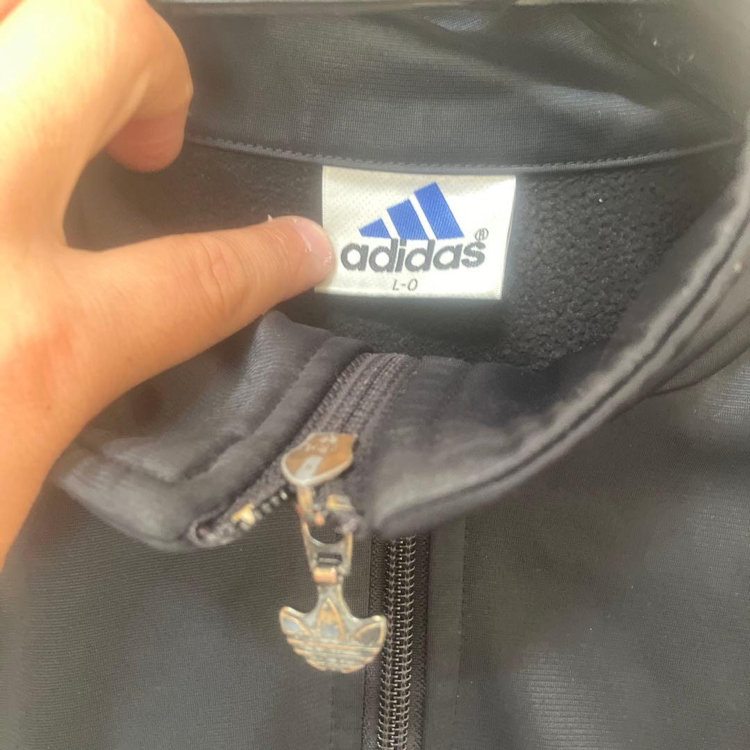 adidas ジャージジャケット 黒/赤 L-O