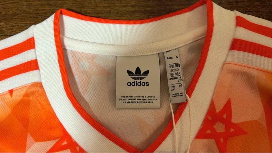 【adidas】オランダ代表・サッカーウェア・オレンジ・ユニフォーム・2XO