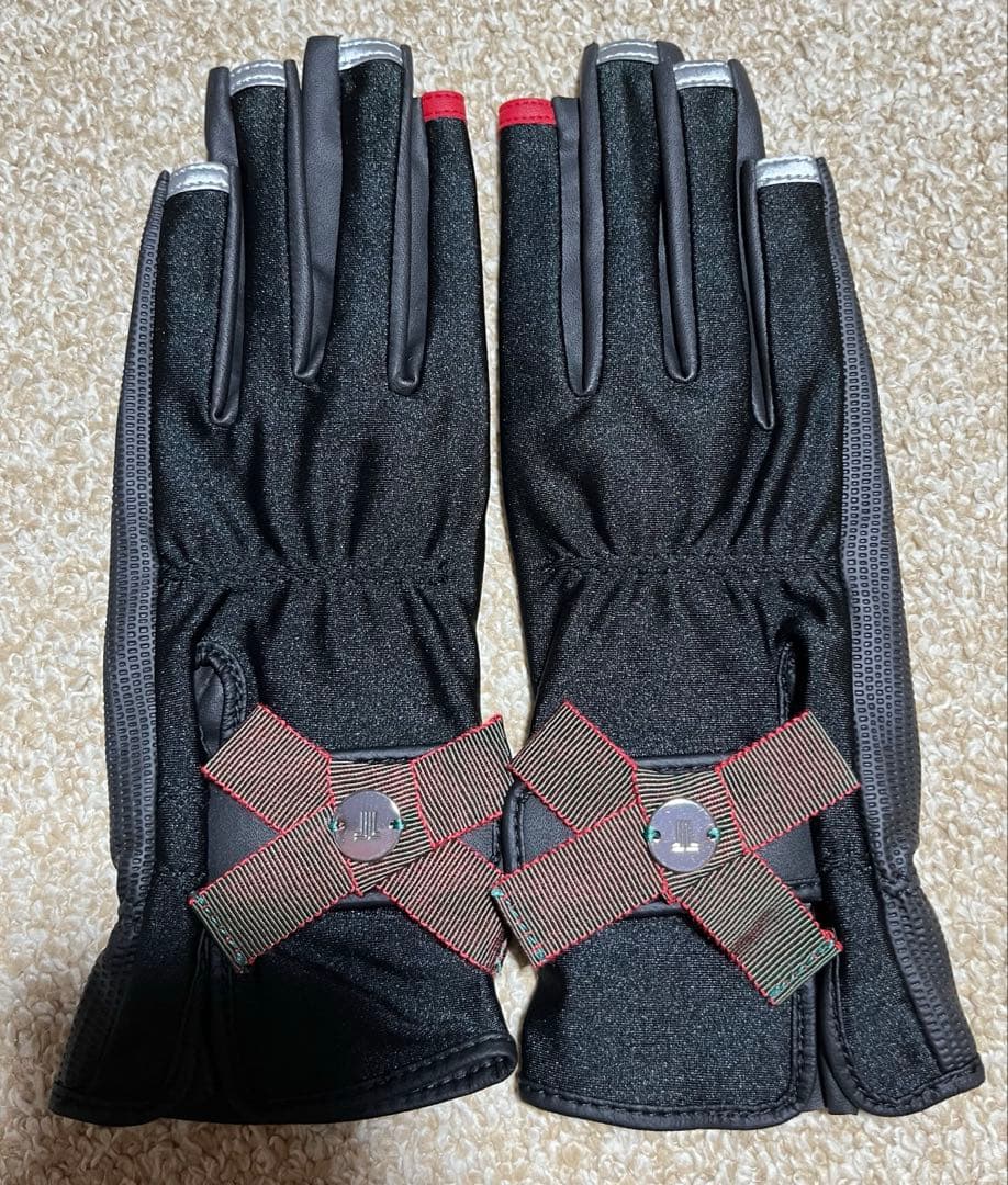 【新品未使用】LANVIN SPORTゴルフグローブ 21cm ブラック