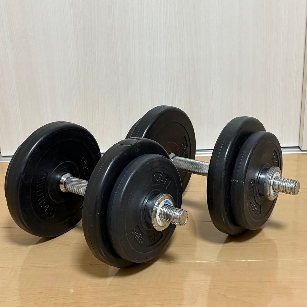 【ラバー仕様　床傷つかない】ファイティングロード 可変式ダンベル20kgセット
