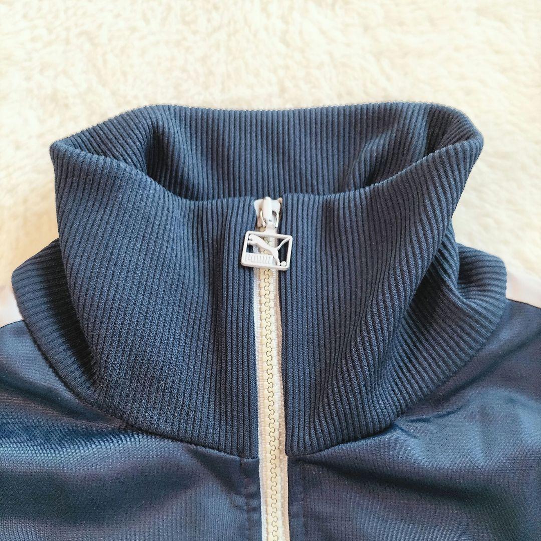 【プーマ】美品 80’トラックジャケット ネイビー 内側フリース Mサイズ