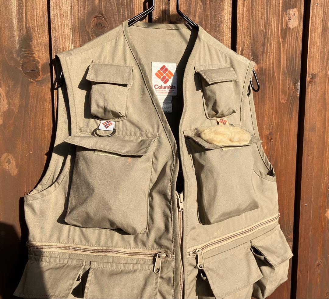 旧ロゴ　コロンビア Columbia フィッシングベスト　ジャケット　レトロ