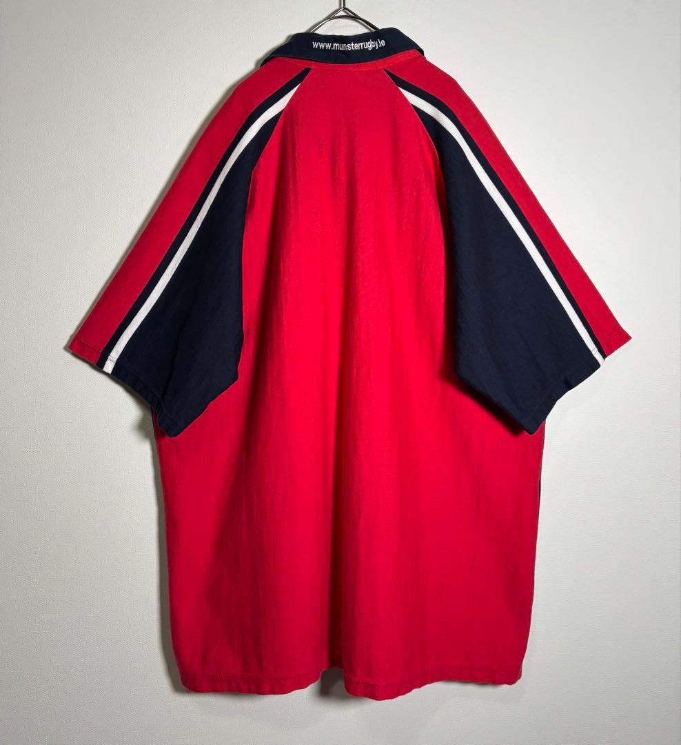Canterbury カンタベリー　Munster 刺繍ロゴ　半袖　ラガーシャツ