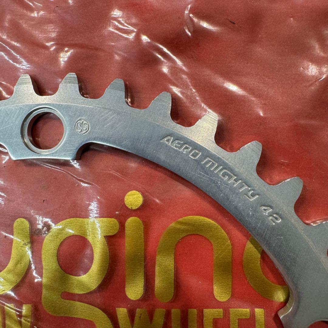 Sugino Aero Mighty 42T チェーンリング　厚歯　njs