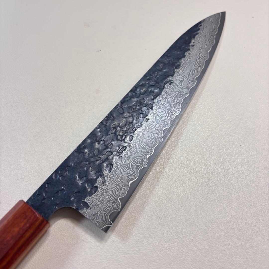 黒打ちダマスカス和牛刀八角柄 和包丁　シェフナイフ 210mm 牛刀'┝
