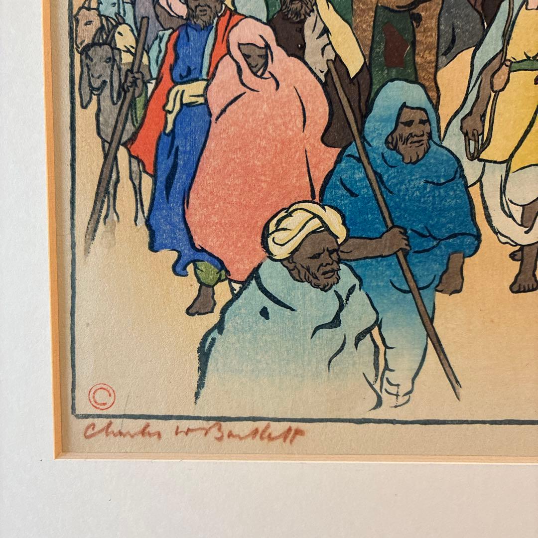 木版画 Khyber 1910 Charles van Bunschooten