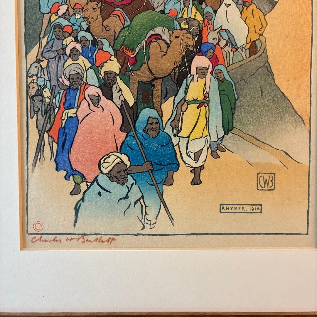 木版画 Khyber 1910 Charles van Bunschooten