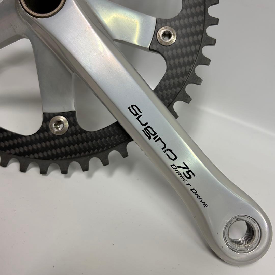 sugino 75DD 170mm digirit カーボンチェーンリング49T