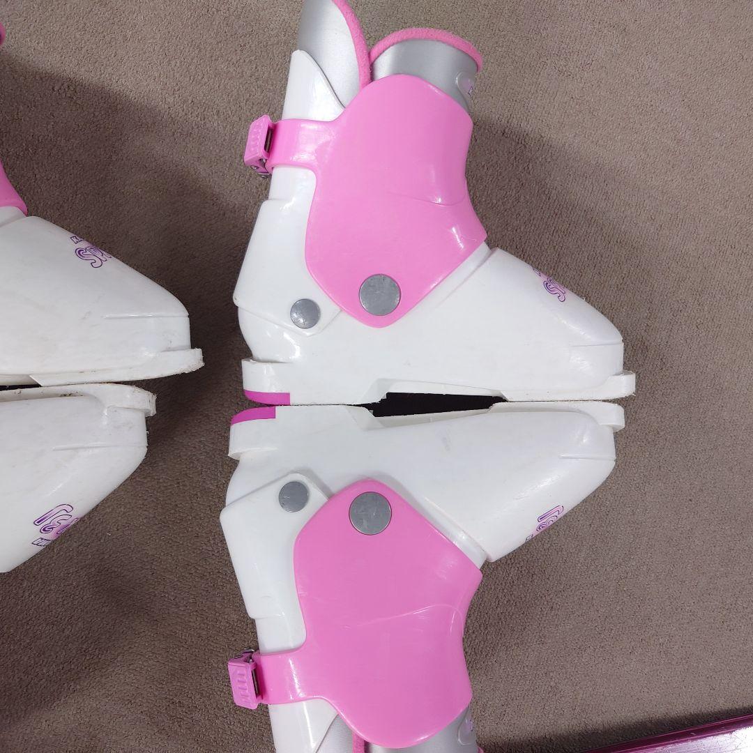 即滑走OK 使用済小学生スキー118cmブーツ22cm23cm2足 ポールおまけ