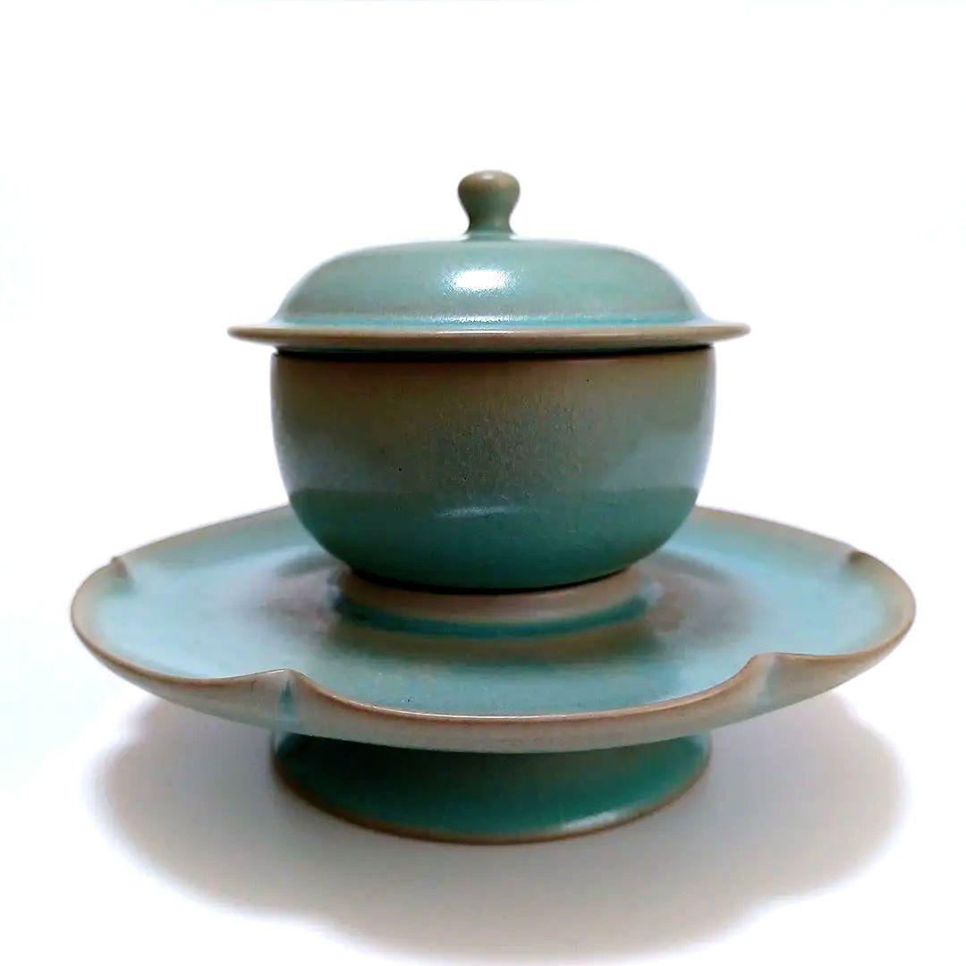 青磁　茶碗茶托　中国古美術