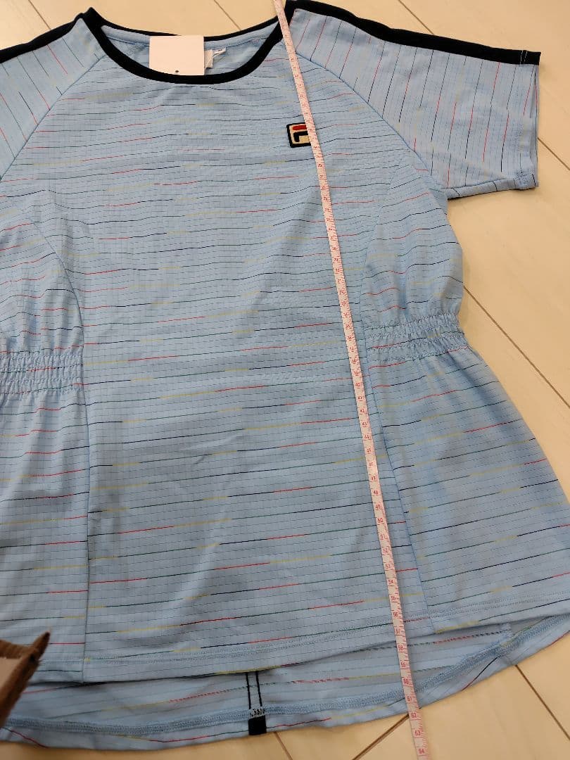 FILA ストライプウエスト絞りTシャツ Mサイズ