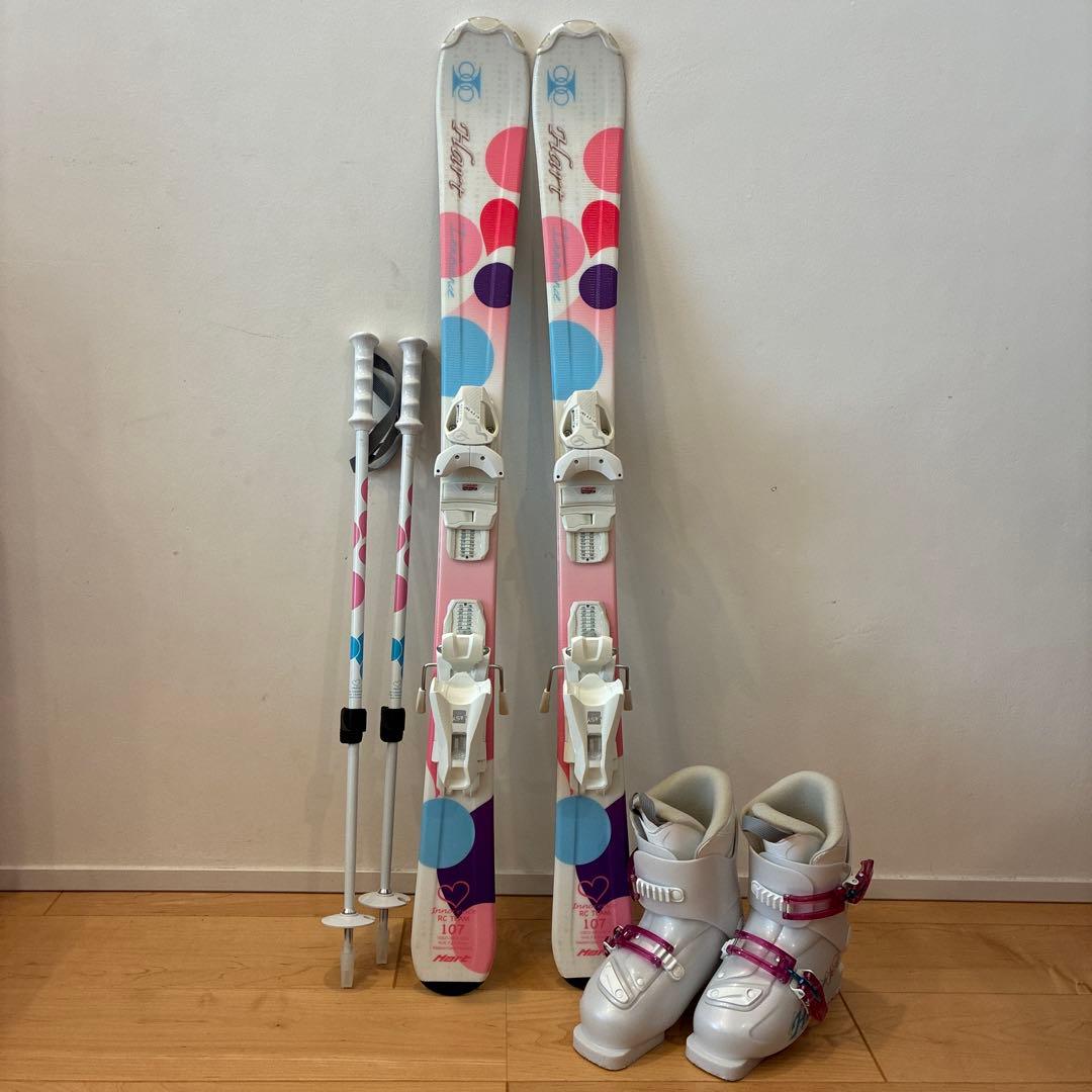 [美品]スキーセット Hart スキー板107/靴20cm