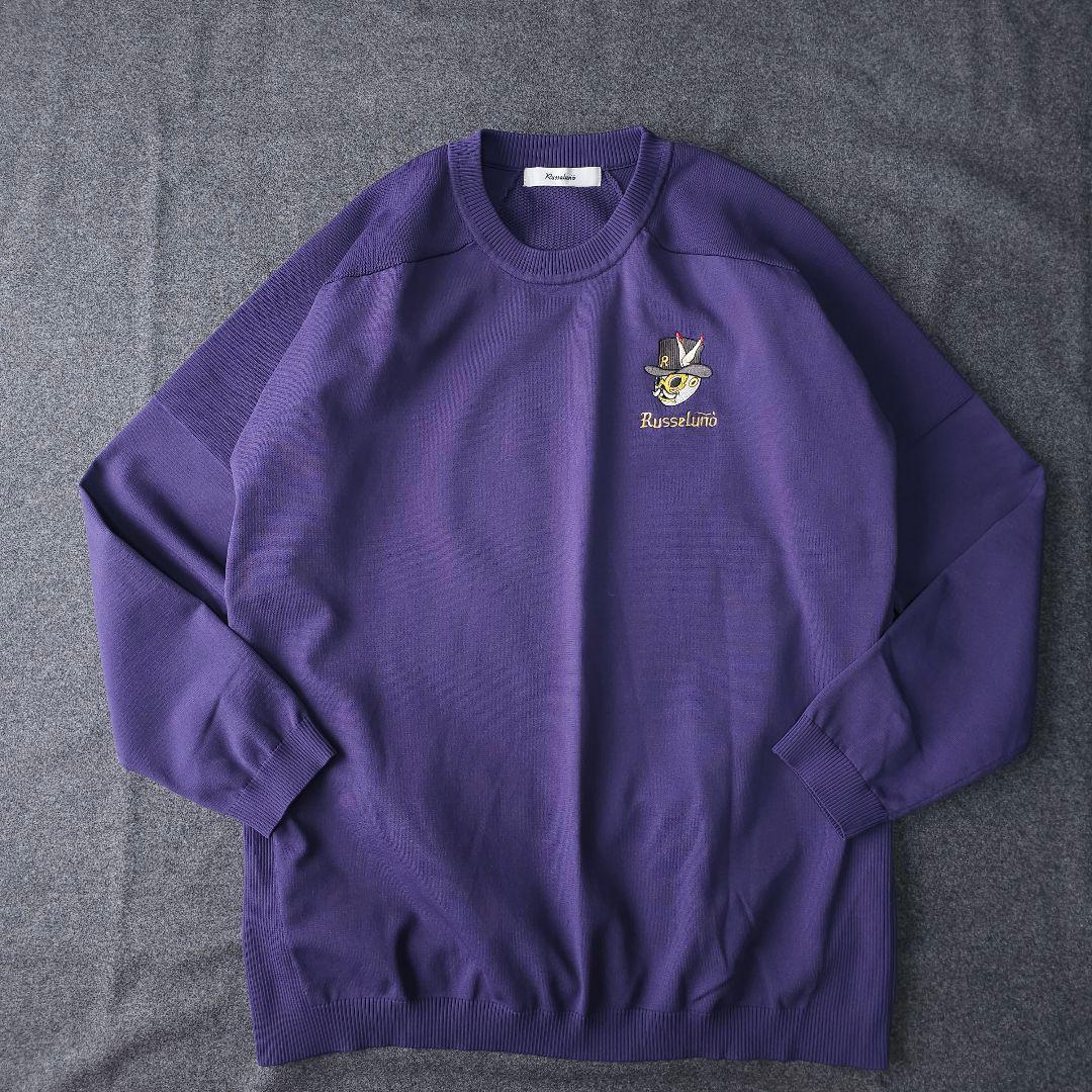 2着セット ラッセルノ 春ニットセーター×モックネックシャツ 7 2XL 3L
