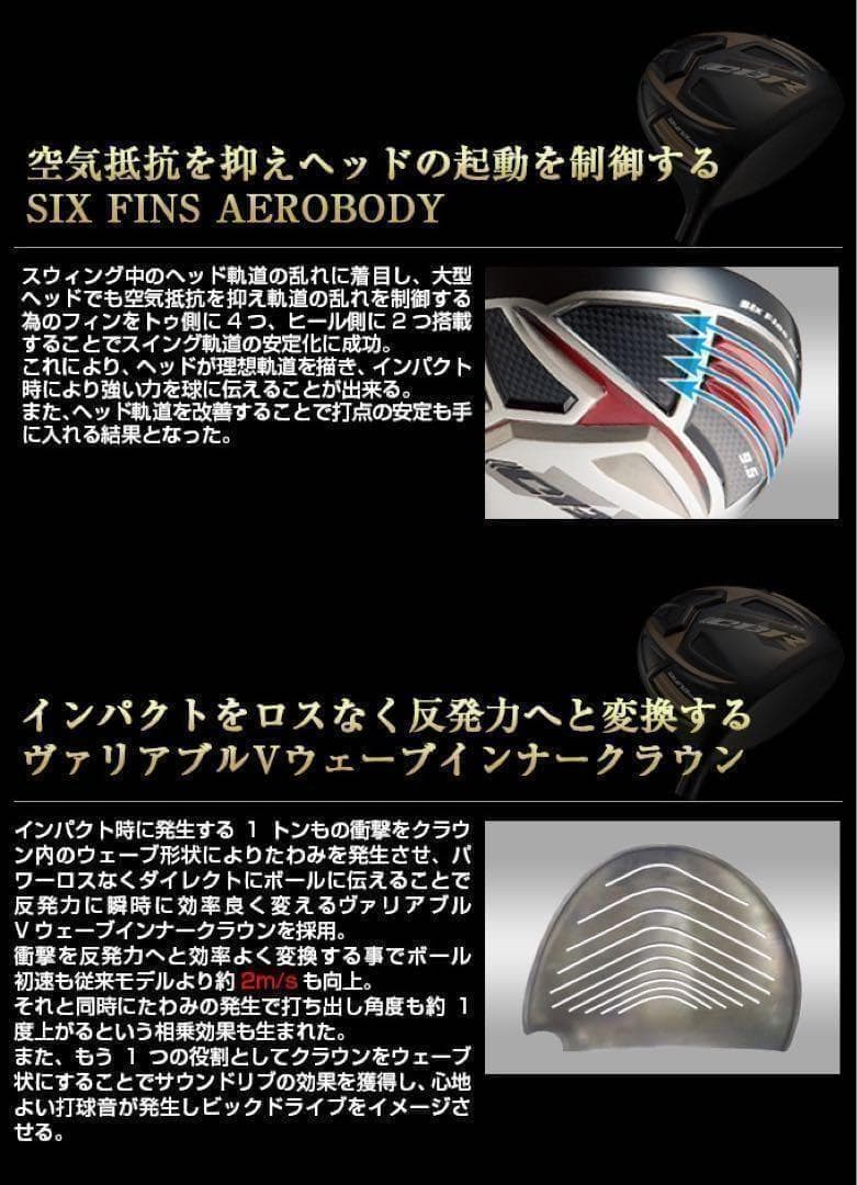 【新品】世界最薄超高反発で55Yアップ☆ ワークスゴルフ CBRゴールドプレミア