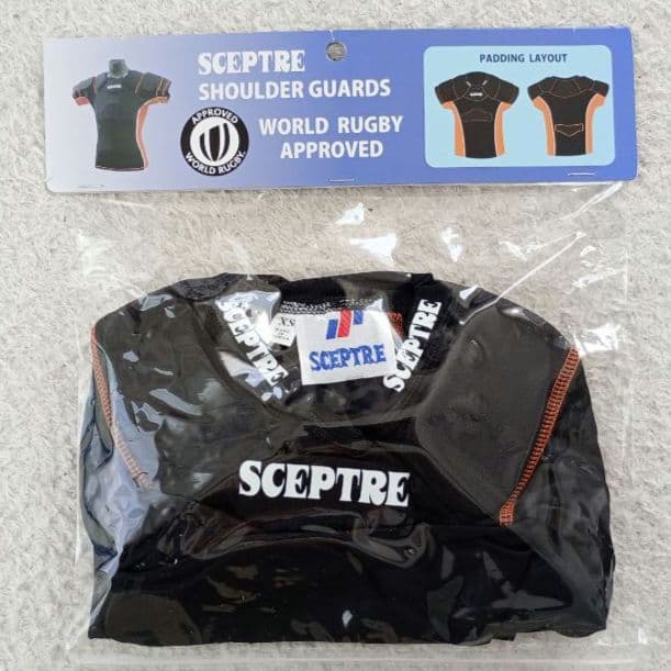 新品未使用品 XS SCEPTRE ラグビー プロテクター 台湾製 黒 オレンジ