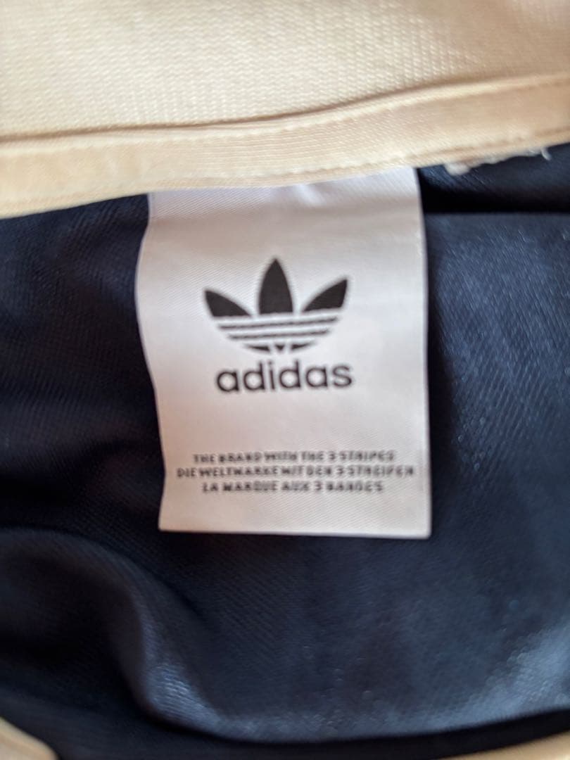 adidas ブルー　ストライプ ゲームシャツ