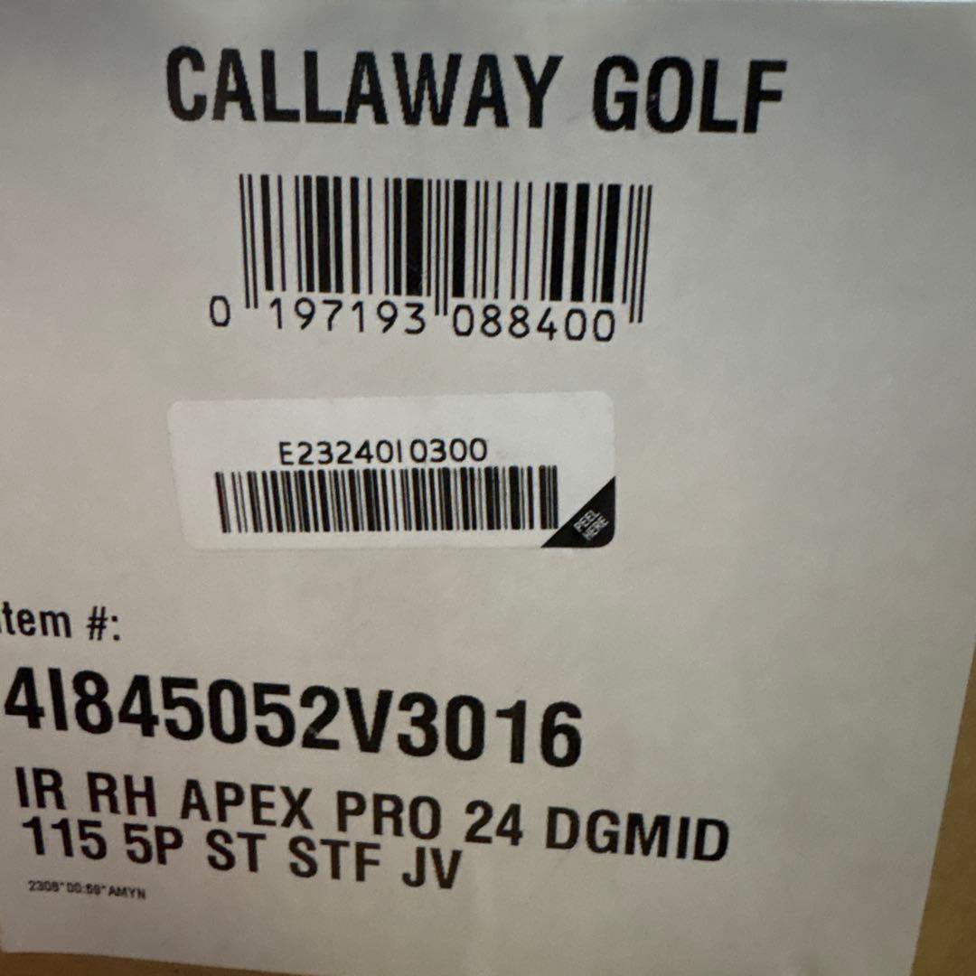 CALLAWAY GOLFAPEX PRO 24 DGMID アイアン5本セット