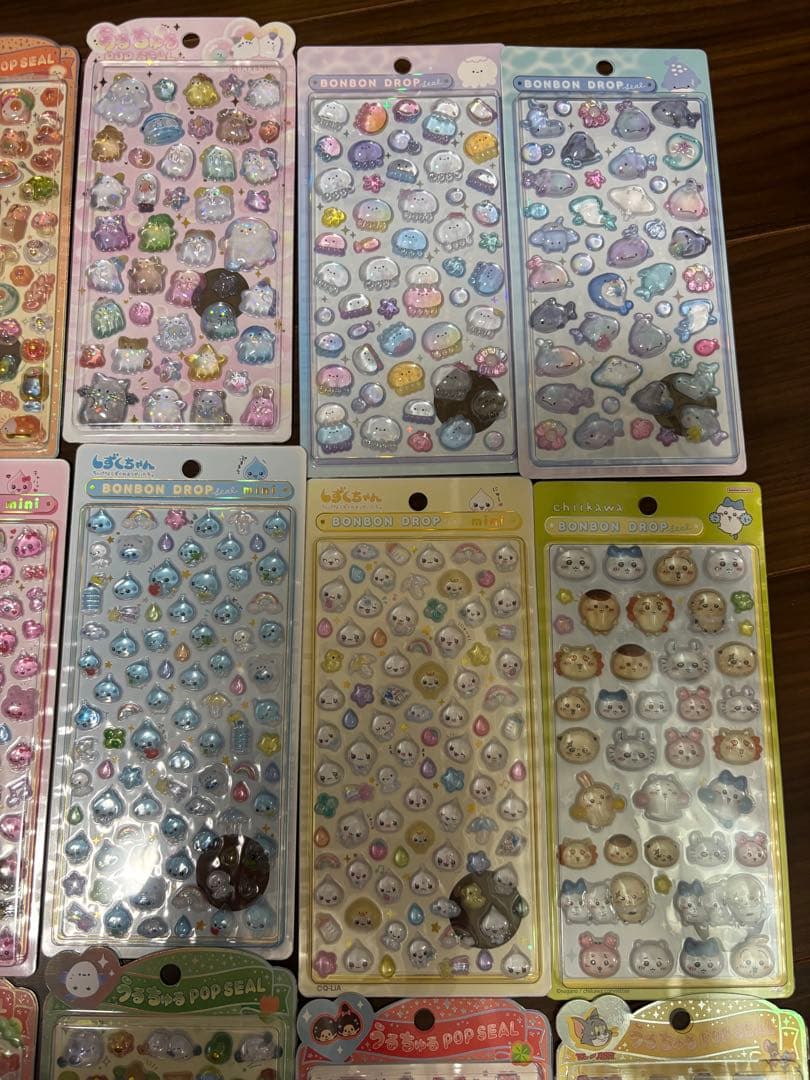ボンボンドロップシール　コットンパフィー　うるちゅる　ちいかわ　ズートピア