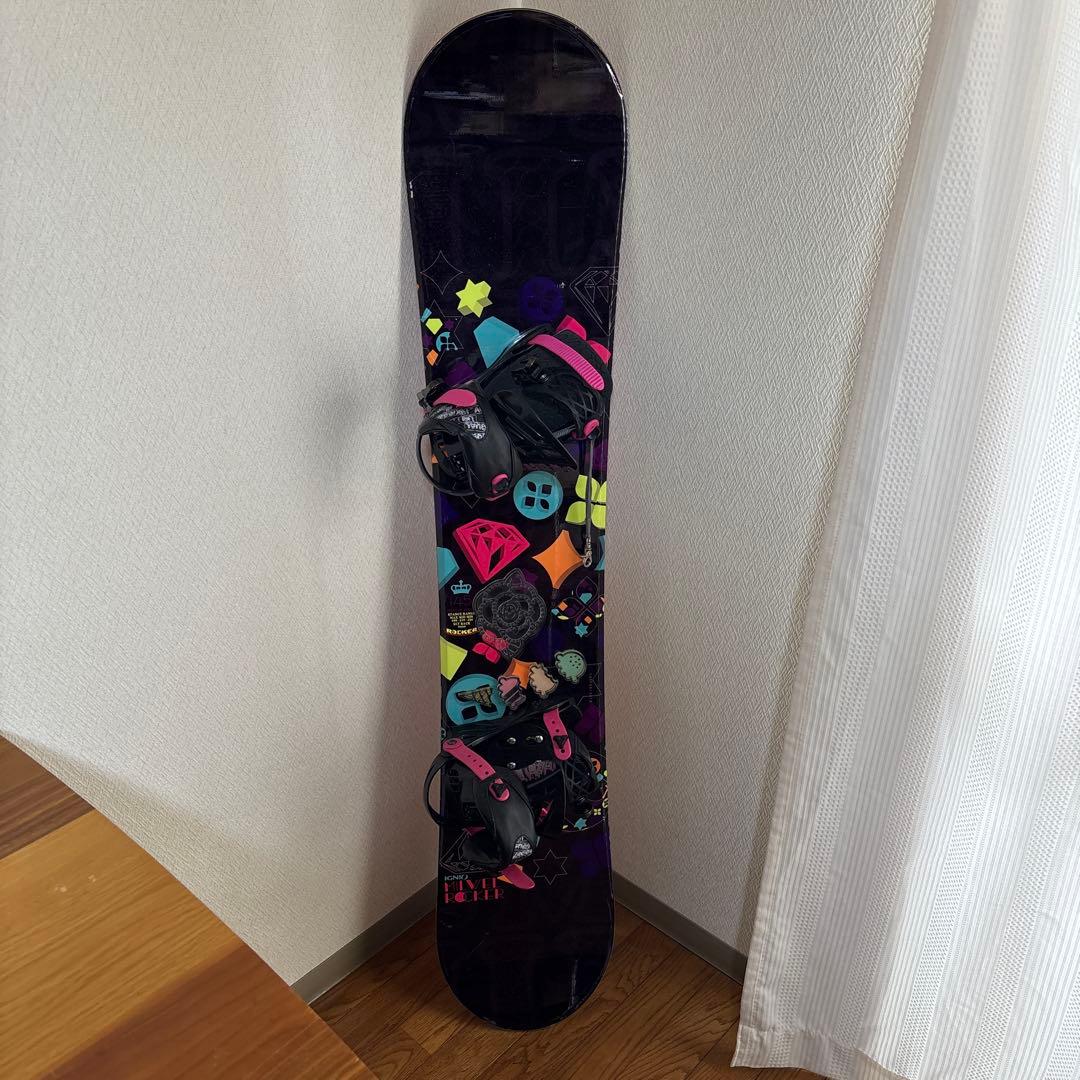 IGNIO 145cm ロッカー × ビンディング（キスマーク） × カバー