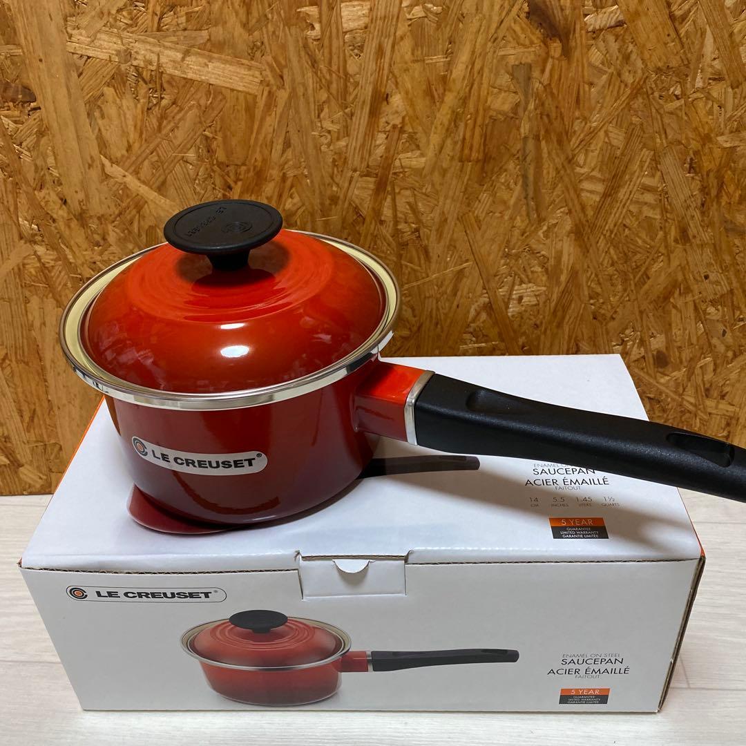 LE CREUSET 片手鍋 14cm レッド　ソースパン　新品未使用品☆