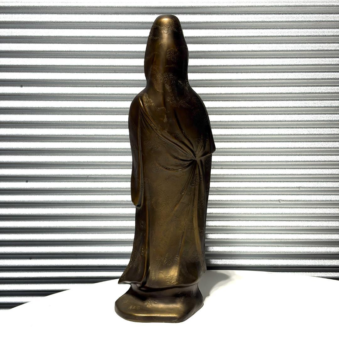 中古 鶯玉作 観音菩薩像 仏像 置物 骨董 レトロ アンティーク