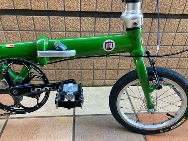 ★FIAT AL-FDB140 折りたたみ 自転車 緑 グリーン★ミニベロ