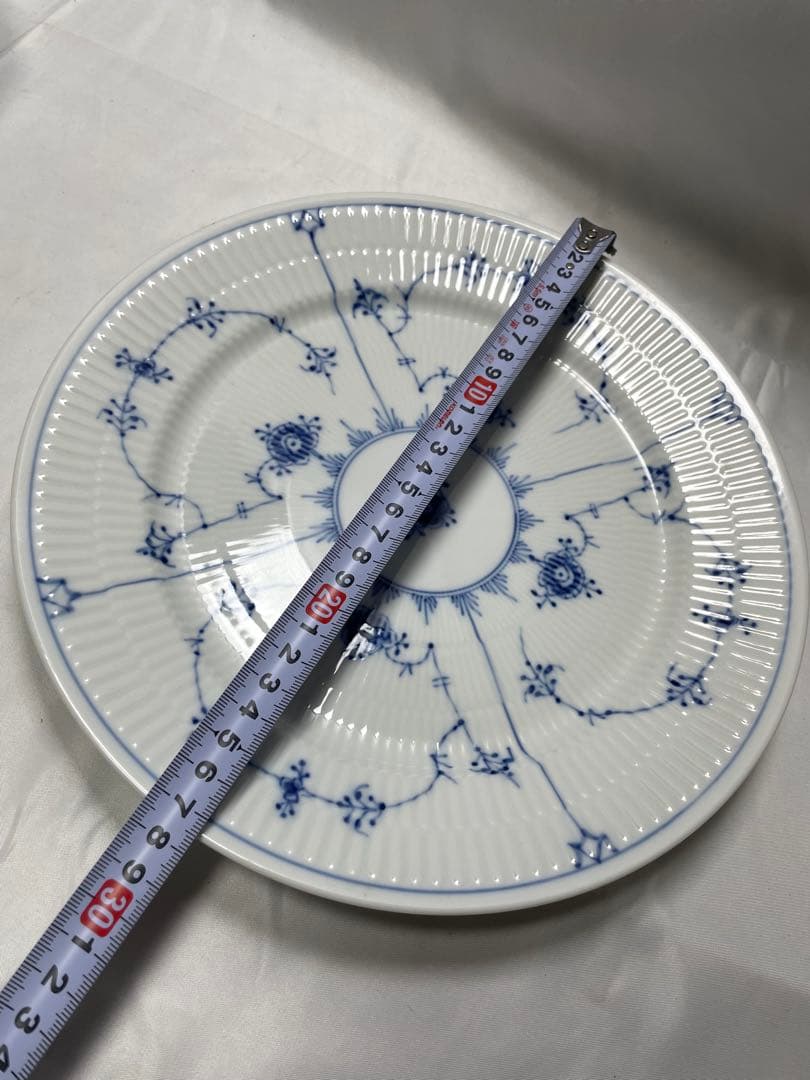 ロイヤルコペンハーゲン ブルーフルテッド ハーフレース 大皿 プレート 27cm