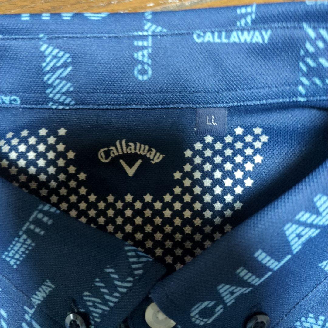CALLAWAY 花柄 ネイビー　ロゴ　総柄　メンズシャツ　LL　2枚セット