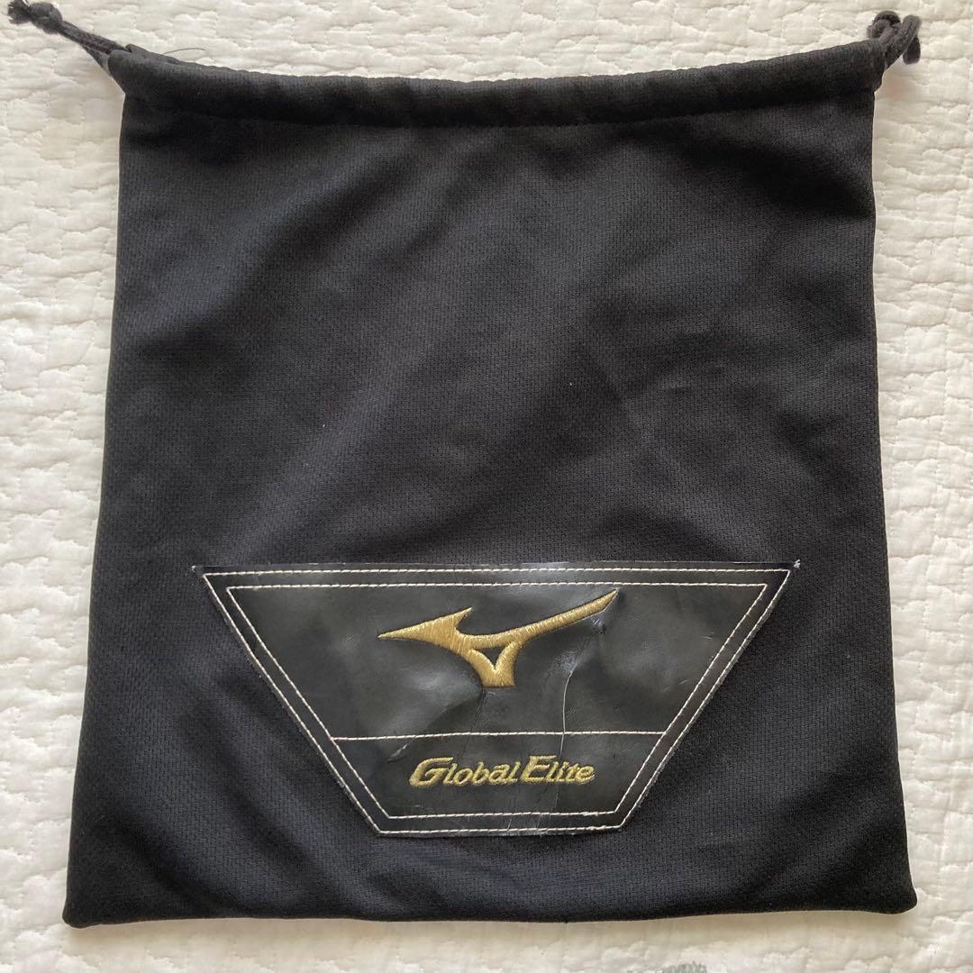 【美品】MIZUNO Global Elite 外野 軟式 野球グローブ 黒