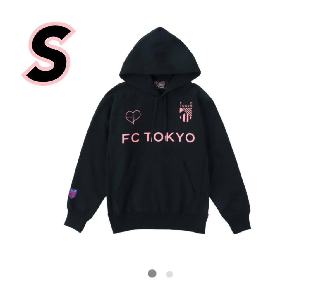 FC東京×BLACKPINK ロゴ　フーディ　ブラック Sサイズ ブランケット