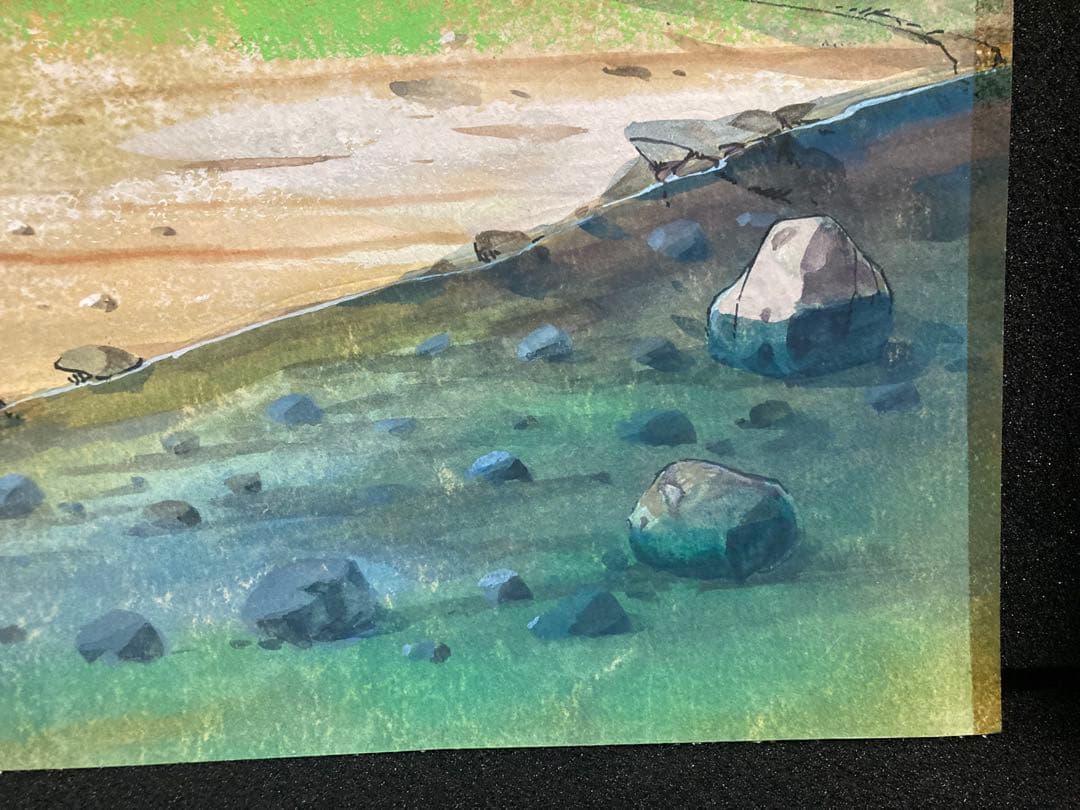 激レア ピコリーノの冒険 川と石 1970年代アニメ 背景 日本アニメーション