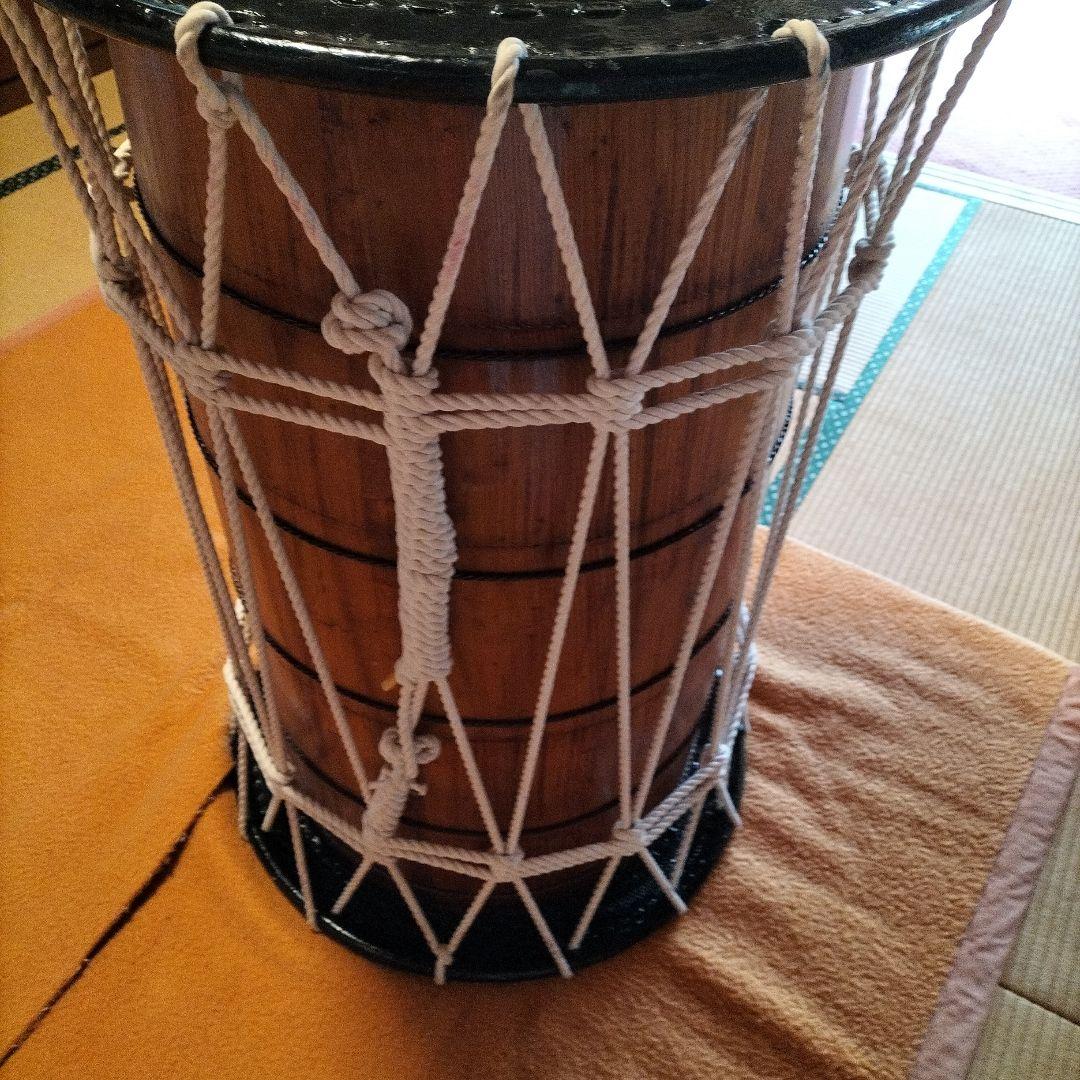 2尺長桶胴太鼓　時代物　中古品①